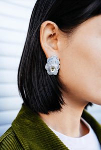 HO ! HA ! Boucles d'oreille argent, améthyste et péridot