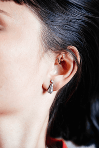 Boucles d'oreille Poire argent