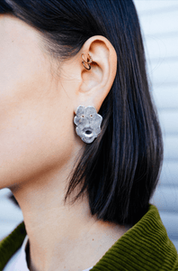 HO ! HA ! Boucles d'oreille argent, améthyste et péridot