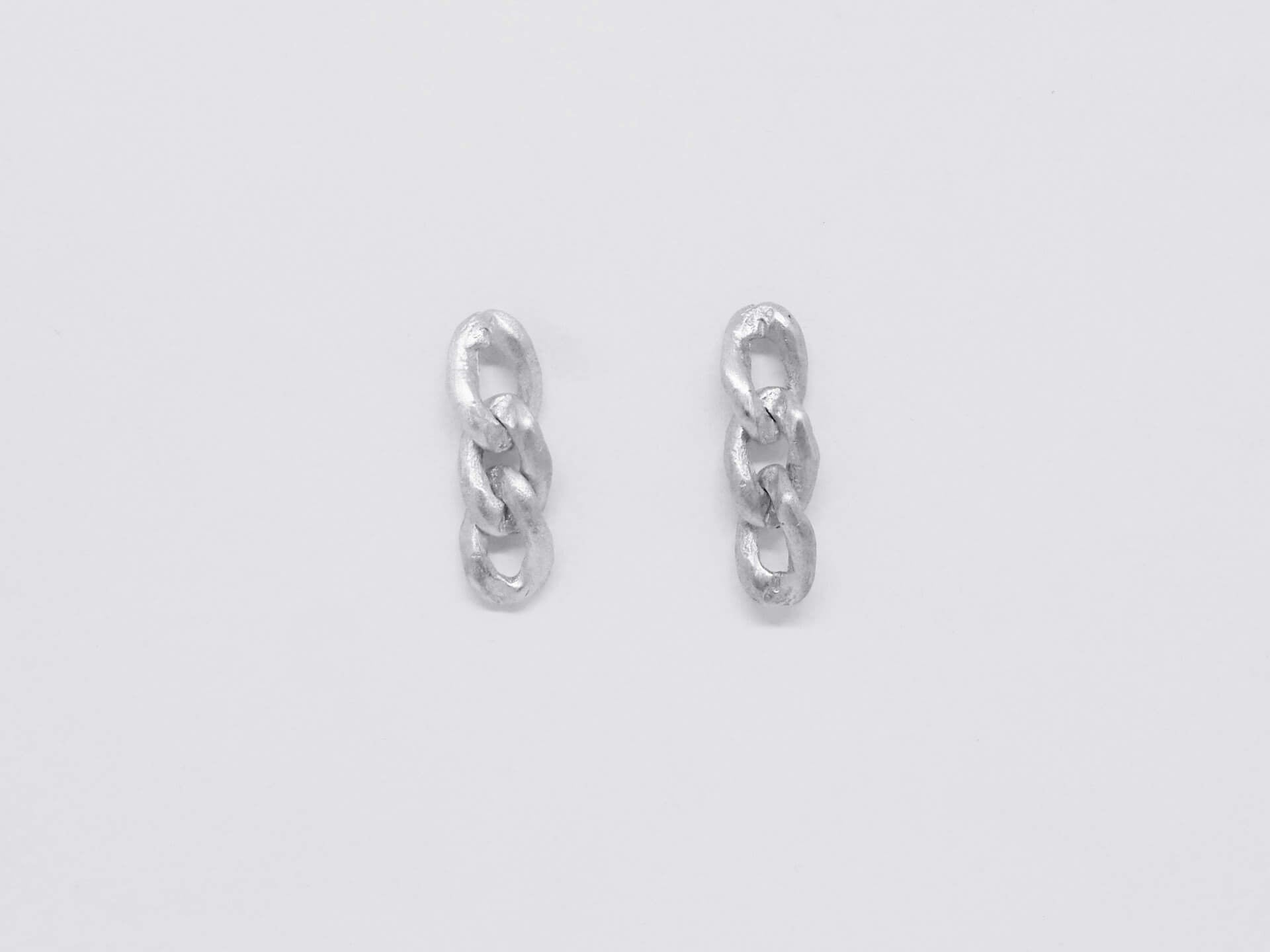 Petites boucles d'oreille Maillons en argent