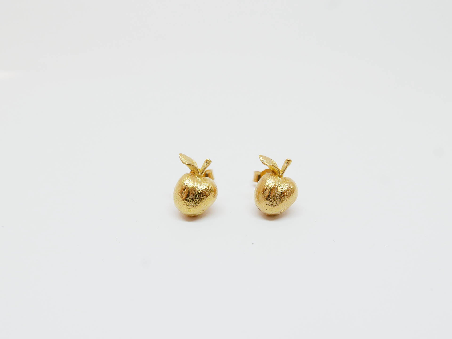 Boucles d'oreille Pomme dorées
