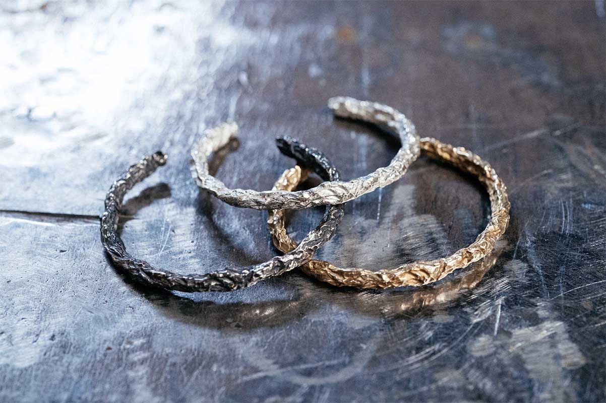 Bracelet Froissé en bronze